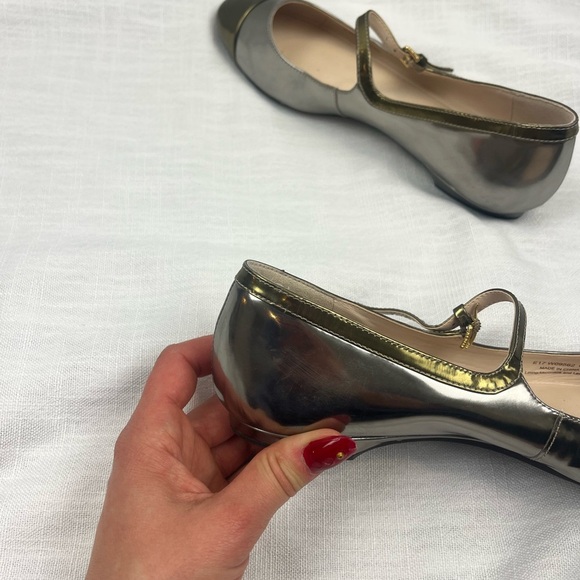 Cole Haan Metallic Mary Jane Flats - Picture 8 of 8